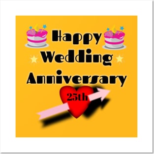 Happy Wedding anniversary t-shirt Posters and Art